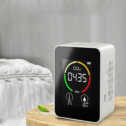 CO2 Monitor with Temperature Humidity Sensor, Air Quality Tester, CO2 Detector