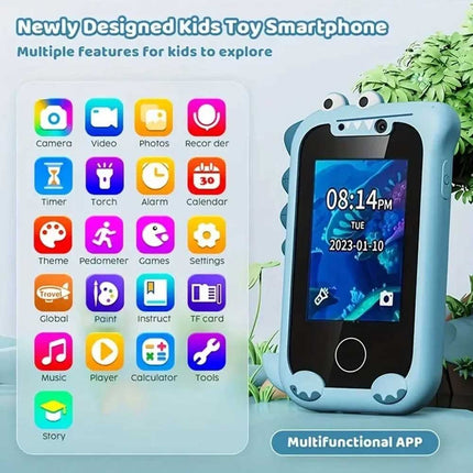 Kids Dinasour Blue Toys Smart Phone Children's Educational Learning Music Camera