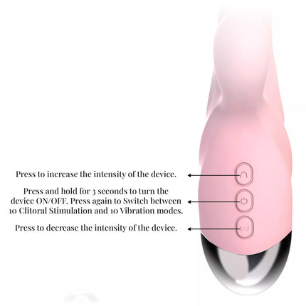 Rabbit Vibrator Sex Toys Strong Vibrating G Spot Stimulator Dildo for Women