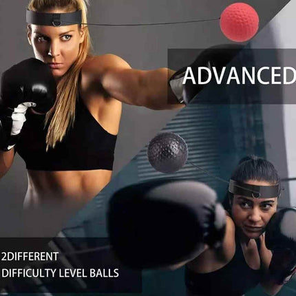 2 Pcs Boxing Reflex Balls with Adjustable String Improve Hand Eye Coordination Reaction Speed Training Gear