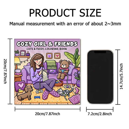 Girls & Friends Coloring Book Easy Bold Pattern Adult Stress Relief Book