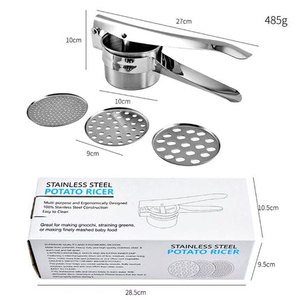 Manual Stainless Steel Juicer Vegetable Press for Potato, Lemon, Garlic Color Box Packaging