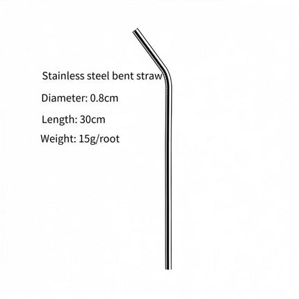 304 Stainless Steel Straw Set for 40oz Cup, 3 Straight & 3 Bent Straws with 2 Cleaning Brushes