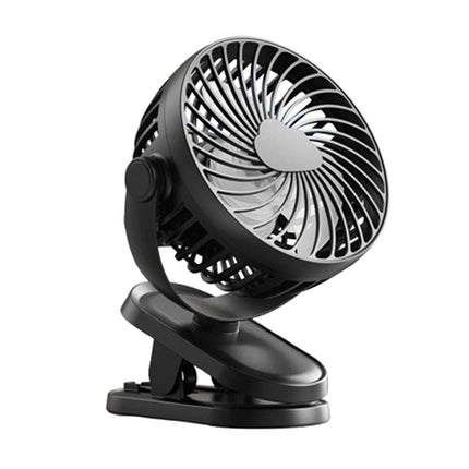 3 Speeds Mini Cooling Fan USB Rechargeable Clip On Desk Baby Stroller Portable