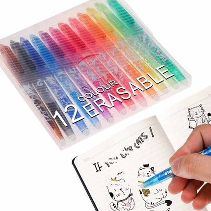 12 Colors 0.7mm Erasable Pen Gel Ink Pens For Drawing Taking Notes Handwriting