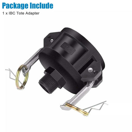 IBC Tote Tank Drain Camlock Adapter 2" to 3/4" Garden Hose Connector
