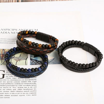 Braided Fashion Bracelets PU Leather Bracelet Bangle Wrap Wristband