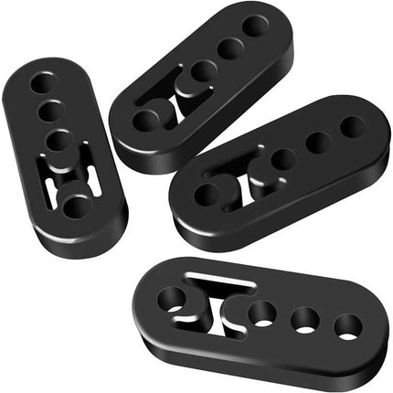 4PCS Heavy-Duty Universal Black Rubber Hangers for Car Exhaust Pipe Mount Brackets