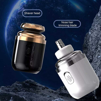 2 in 1 Mini Electric Shaver Portable Men Razor Nose Beard Clipper USB Trimmer