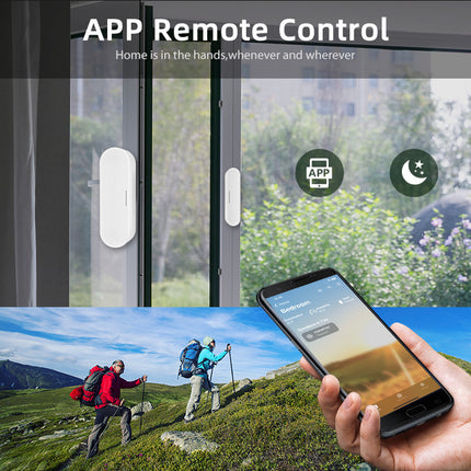 Smart Door Window Sensor, Matter Thread WiFi Magnetic Alarm with Phone Alert