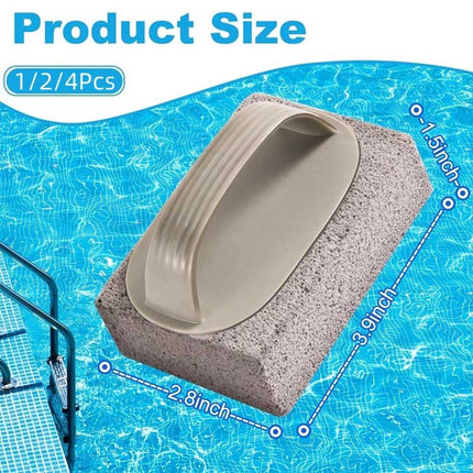 1 Piece Pumice Stone Cleaning Block with Handle for Swimming Pools, Spas and Tiles
