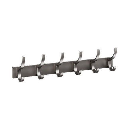 6 Hooks Aluminum Coat Clothes Door Holder Rack Key Hooks Wall Mounted Hanger