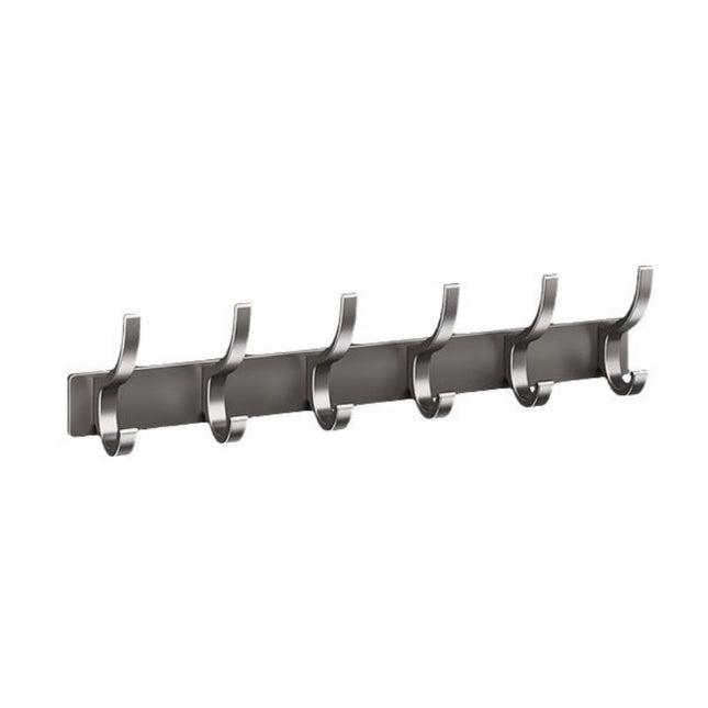 6 Hooks Aluminum Coat Clothes Door Holder Rack Key Hooks Wall Mounted Hanger