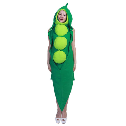 Adult Pea costume Fancy Dress Vegetable Costumes Halloween Cosplay Costume