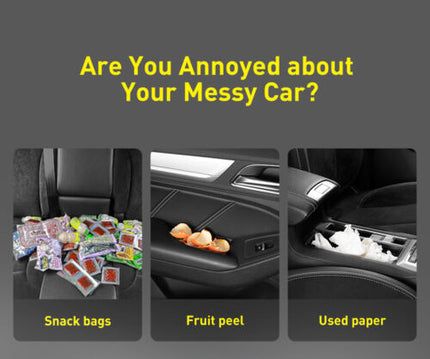 Baseus Car Organizer Backseat Storage Bag Car Trash Bin Dustbin with 40 bags