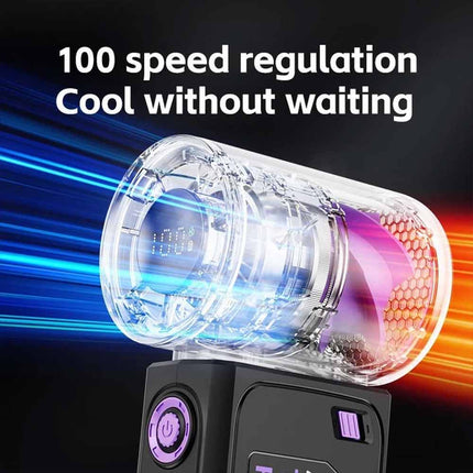 Handheld Turbo Cooling Fan USB Rechargeable 3600mAh Portable Fan Adjustable Airflow