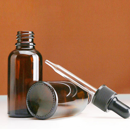 5-100ML Amber Glass Liquid Dropper Reagent Eye Pipette Essential Oils Bottle AU