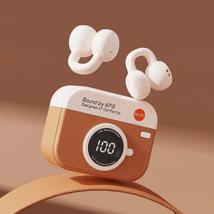 Wireless Clip-On Open Ear Earbuds, Bluetooth Headset Compatible with All Smartphones