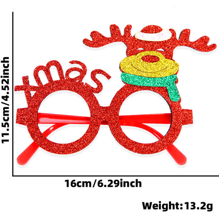 Christmas Party Novelty Glasses, Snowman & Reindeer Antler Party Decoration Eyewear