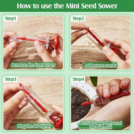 4pcs Handheld Seed Dispenser Seeder Sower for Garden Plant Pots