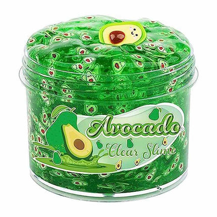 Slime Clear Crysta l Avocado Slime Transparent l Clear Jelly Cube Crispy Slime