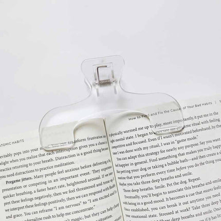 5pcs Book Page Holder Clip Clear Page Holder For Reading Binder Clip Book Opener
