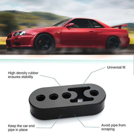 4PCS Heavy-Duty Universal Black Rubber Hangers for Car Exhaust Pipe Mount Brackets