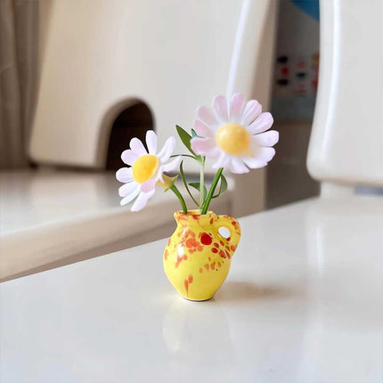 3D Flower Vase Refrigerator Magnets (Vase Only, No Flowers), 8-Piece Set, Home Decor Accessories
