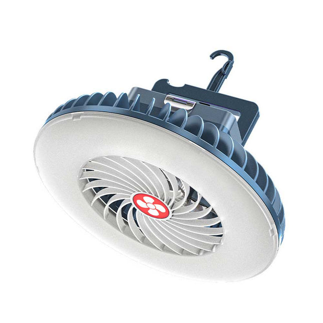 Portable Solar 1200mAh Outdoor Camping Fan LED Light Tent Lantern USB Rechargeable W/ Hook