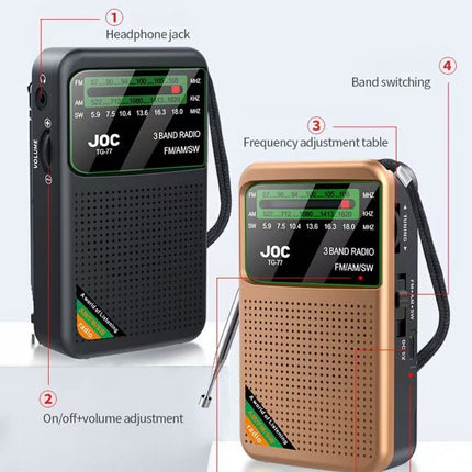 Automatic Tuning All-Band Radio, Portable Multifunctional Full Channel Player