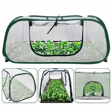 Foldable Pop Up Garden Mesh Tunnel Cover with Storage Bag, Pest Net for Raised Beds Vegetables
