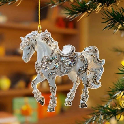 5X 2D Acrylic Christmas Tree Hanging Pendant - Xmas Hanging Ornament for Decor