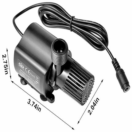 DC 12V Submersible Brushless Water Pump Aquarium Fountain Fish Pond Pump 500L/H