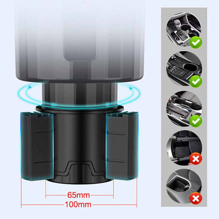 Car Cup Holder Expander Adapter for Bottles & Big Drinks Stable For Under 105mm