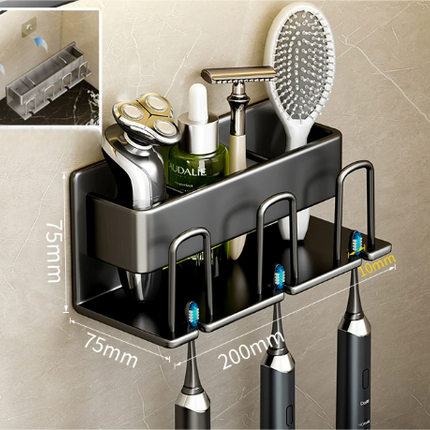 3/4 People Toothbrush Holder Toothpaste Organizer Toothbrush Rack for Bathroom