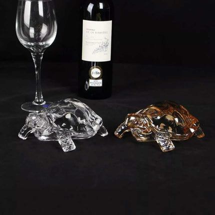 Mini Crystal Glass Turtle Figurine Feng Shui Ornament