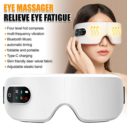 Bluetooth Music Heated Eye Massager & Eye Mask – Effective Relaxation & Eye Strain Relief