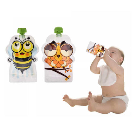 8Pcs Reusable Food Pouches, for Capacity 150ml Ideal for Baby Food, Smoothy