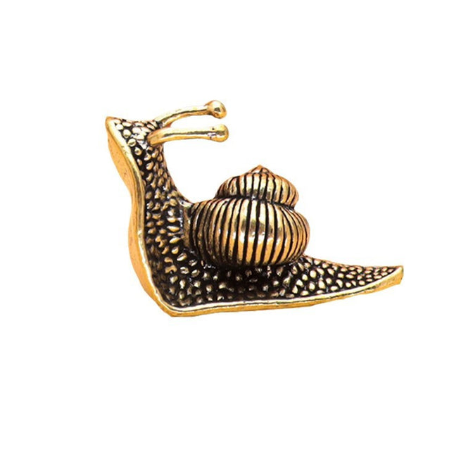 2x Vintage Snail Tea Pet Figurines – Mini Desk Ornaments for Tea Ceremony Decor