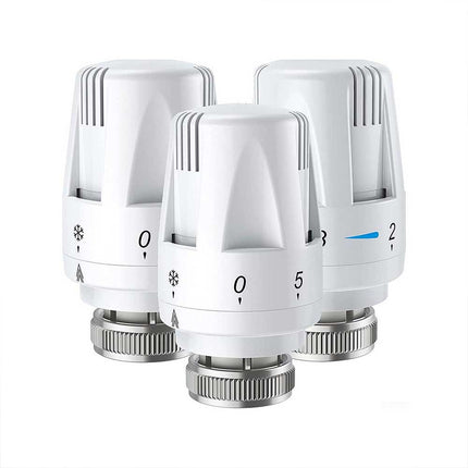 3X Thermostat Head TRV Radiator Thermostatic Heater Control Head Heating Valve