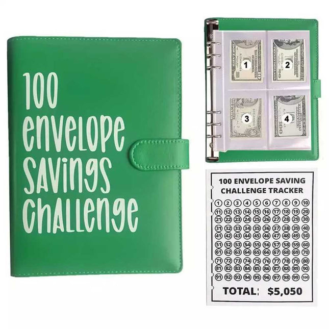 100 Envelope Challenge Budget Planner A5 Money Saving Cash Challenge Book