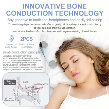 5.4 Wireless Bone Conduction Under Pillow Speaker, Rechargeable Sleep Speaker for Quiet Night Rest