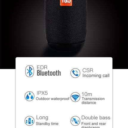 Portable Mini Bluetooth Speaker, Wireless Outdoor Speaker with USB & TF Card Support