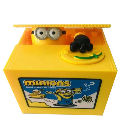 Minion piggy bank automatic money coin steal electronic box plastic doll Gift