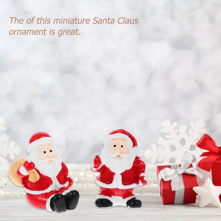 12Pcs Random Santa Claus Themed Mini Christmas Figurines - Micro Scene Ornaments for Indoor Holiday Decor