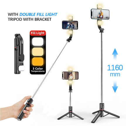 Rotating Tripod Remote For Mobile Phone Wireless Selfie Stick Unipod Bluetooth