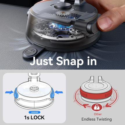 Magnetic Car Phone Mount Foldable Dashboard Holder with Suction Cup Base