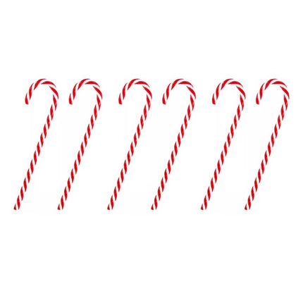 6Pcs/Set Plastic Candy Cane Christmas Hanging Decoration Xmas Tree Ornament