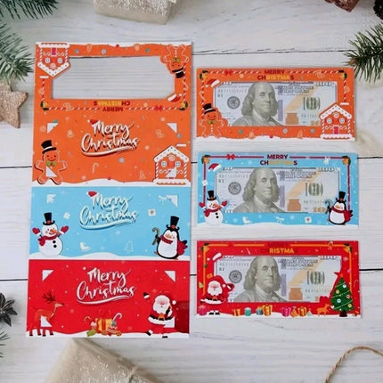 24X Mixed Christmas Money Wallet Window Envelope Cash Holder Gift Card Voucher