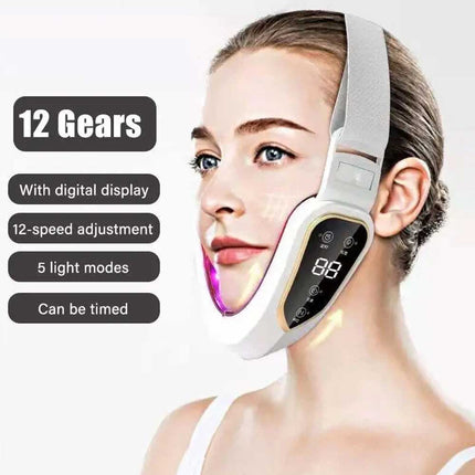 V-Face Shape Massager Skin Neck Lift Slim Double-Chin Removal LED Photon Therapy